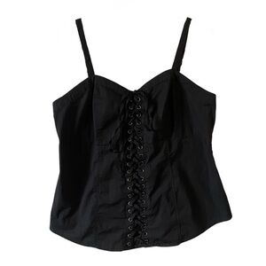 Torrid Black Lace-Up Camisole Top